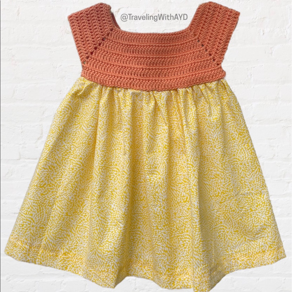 Crochet & Sewn Handmade Baby Girl Dress